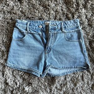 Pacific Sunwear Blue Jean Shorts Mid-Rise Cut-Off